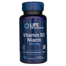 Life Extension vitamiin B3 niatsiin 500 mg, 100 kapslit
