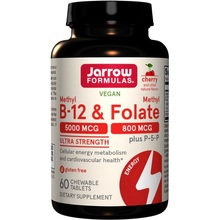 Jarrow Formulas metüül B-12 5000 mcg ja metüülfolaat 800 mcg, kirsimaitseline, 60 pastilli