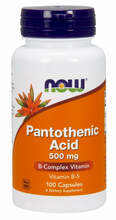 Now Foods pantoteenhape 500 mg, 100 kapslit
