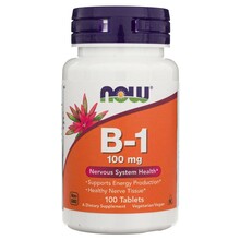 Now Foods vitamiin B-1 100 mg, 100 tabletti