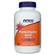 Now Foods pantoteenhape 500 mg, 250 kapslit