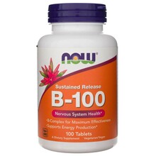 Now Foods Vitamin B-100 pikaajalise vabanemisega, 100 tabletti