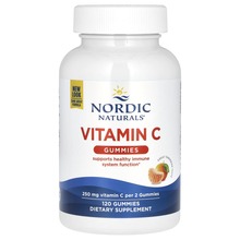Nordic Naturals C-vitamiini kummikommid, 250 mg, mandariin, 120 tk
