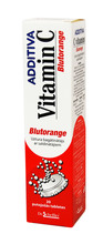 Additiva Vitamin C kihisevad tabletid, punase apelsini maitsega, N20