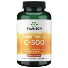 Swanson Time-Released C-500, C-vitamiin, 500 mg, N250