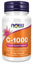 Now Foods C-vitamiin 1000 mg tsitruseliste bioflavonoididega, 30 kapslit