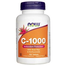Now Foods C-vitamiin 1000 kibuvitsa ja bioflavonoididega, 100 tabletti