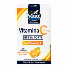 Matt vitaminas C Difesa Forte 500, 20 närimistabletti