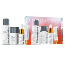 Dermalogica Cleanse + Brighten Set: puhastusgeel 50 ml, mikrokoorija 13 g, biolumin-C seerum 10 ml, biolumin-C silmaseerum 6 ml