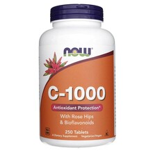 Now Foods C-vitamiin 1000 kibuvitsa ja bioflavonoididega, 250 tabletti