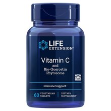 Life Extension C-vitamiin ja biokvertsetiini fütosoomid, 60 tabletti