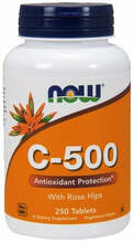 Now Foods C-vitamiin 500 mg kibuvitsaga, 250 tabletti