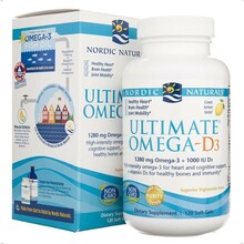 Nordic Naturals Ultimate Omega-D3 sidruniga 640 mg, 120 kapslit