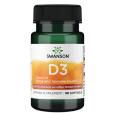 Swanson D3-vitamiin 4000 IU, 90 kapslit