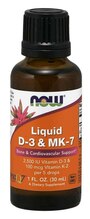 Now Foods vedel D-3 ja MK-7, 30 ml