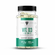 Trec Nutrition Vit D3 + K2 MK-7, 60 kapslit