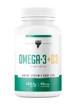 Trec Omega 3 + D3 vitamiin, 90 kapslit