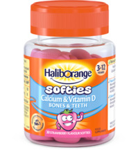Haliborange calcium & vitamin D softies strawberry, 30 kummikarukest