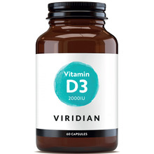 Viridian Vitamin D3 2000IU, 60 kapslit