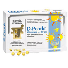 Pharma Nord D-Pearls looduslik D-vitamiin 20 mcg, 80 kapslit