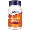 Now Foods Mega D3 4000 IU + K2 MK-7 180 mcg, 60 kapslit
