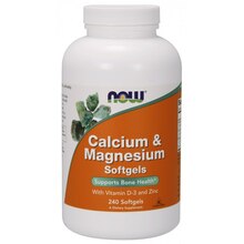 Now Foods kaltsium, magneesium, D-vitamiin ja tsink, 240 kapslit