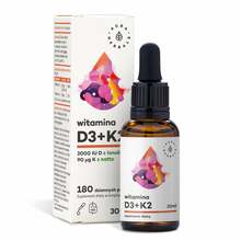 Aura Herbals D3-vitamiin + K2mk7 tilgad, 30 ml