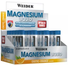 Weider Magnesium Liquid, Exotic-Orange, 20 x 25 ml