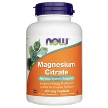 Now Foods magneesiumtsitraat 400 mg, 120 kapslit