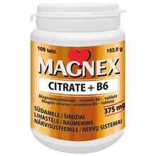 Magnex Citrate + B6, 100 tabletti