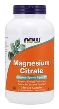 Now Foods magneesiumtsitraat 400 mg, 240 kapslit