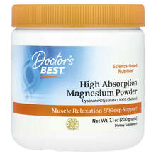 Doctor's Best kõrge imendumisega magneesiumipulber, 200 g