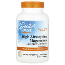 Doctor's Best High Absorption Magnesium, 200 mg, 240 tabletti