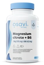 Osavi magneesiumtsitraat + B6-vitamiin, 375 mg + 4,2 mg, 90 kapslit