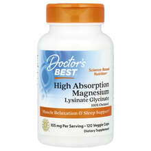 Doctor's Best High Absorption Magnesium, 120 kapslit