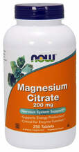 Now Foods magneesiumtsitraat 200 mg, 250 tabletti
