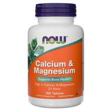 Now Foods kaltsium ja magneesium 2:1, 100 tabletti