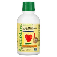 ChildLife vedel kaltsium magneesiumiga, naturaalne apelsinimaitse, 473 ml