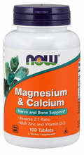 Now Foods magneesiumi, kaltsiumi, D3-vitamiini ja tsingi kompleks, 100 tabletti