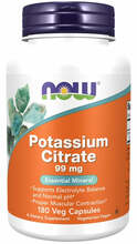 Now Foods kaaliumtsitraat 99 mg, 180 kapslit