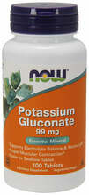 Now Foods kaaliumglükonaat, 99 mg, 100 tabletti