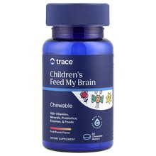 Trace Minerals Feed My Brain toidulisand lastele, 60 kapslit