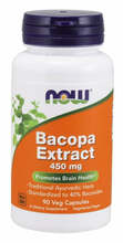 Now Foods Bacopa ekstrakt 450 mg, 90 kapslit