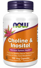 Now Foods koliin ja inositool, 250/250 mg, 100 kapslit