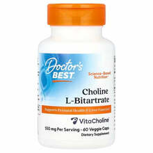 Doctor's Best koliini L-bitartraat, 550 mg, 60 kapslit