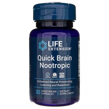 Life Extension Quick Brain nootroopikum, 30 kapslit