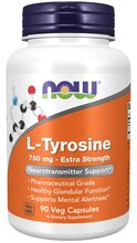 NOW Foods L-türosiin 750 mg, 90 kapslit