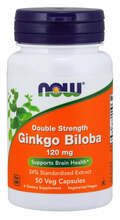 Now Foods Ginkgo Biloba Double Strength, 120 mg, 50 kapslit