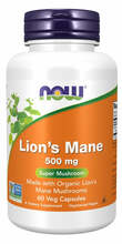 NOW Foods lõvilakk, 500 mg, 60 kapslit