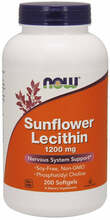 Päevalille letsitiin 1200 mg, 200 kapslit, Now Foods